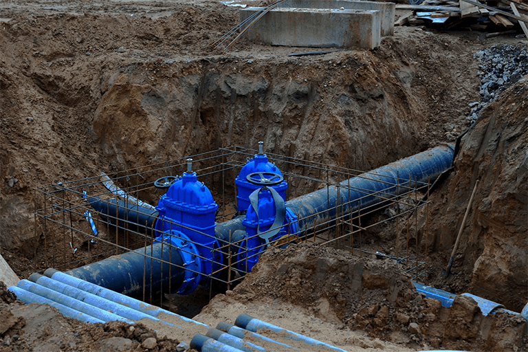  Installation or maintenance of construction pipes. 