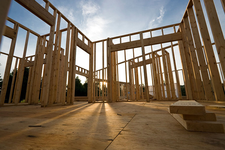 An unfinished building under construction 